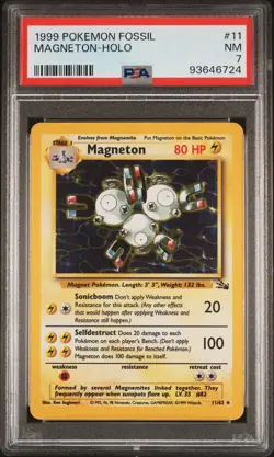 PSA 7 - 1999 Pokemon Fossil MAGNETON HOLO #11 (6724) - Image 1