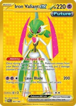 Pokemon: 1x Iron Valiant ex - 261/182 - Hyper Rare - NM SV Paradox Rift - Image 1