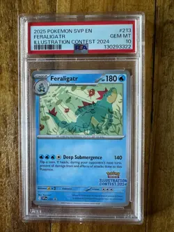 POKEMON TCG - SCARLET & VIOLET PROMOS - FERALIGATR 213 ILLUS CONTEST - PSA 10 - Image 1