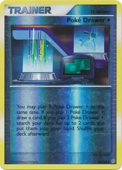 1x Poke Drawer - 89/100 - Uncommon - Reverse Holo Heavily Played Pokemon Diamond - Image 1