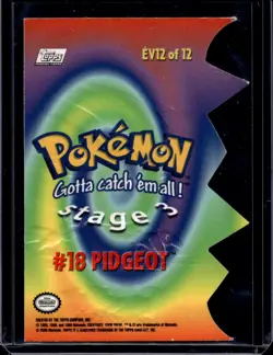 Topps Pidgeot 18 Die Cut EV12 of 12 (LP) 1998 VHTF Pokemon TCG - Image 2