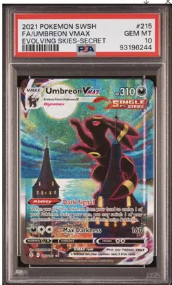 Pokemon Umbreon VMAX 215/203 Evolving Skies Alt Art PSA 10 Gem Mint - Image 1