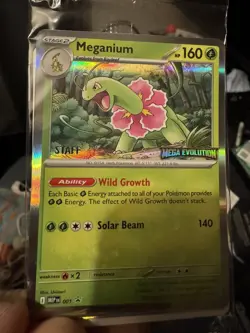 Pokemon TCG Mega Evolution Staff Stamped Promo Pack SEALED RARE - Image 1