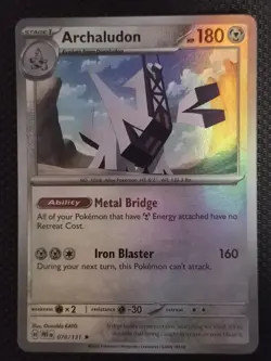 Archaludon Pokeball Reverse Holo 70/131 - Prismatic Evolutions Pokemon TCG - NM - Image 1
