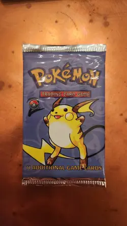 Pokemon Base Set 2 Booster Pack 21G Raichu Art - Image 2