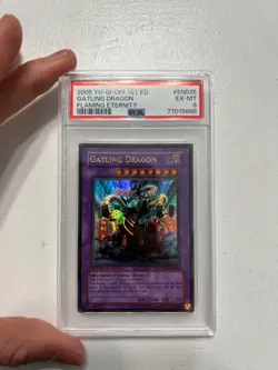 Gatling Dragon FET-EN035 Ultra Rare 1st Edition HOLO Yugioh PSA 6 - Image 1