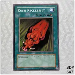 Rush Recklessly - SDP-033 - Common Unlimited Yugioh - Image 1