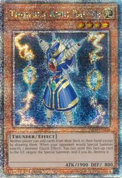 Yugioh! LP Thunder King Rai-Oh - RA03-EN206 - Quarter Century Secret Rare - 1st - Image 1