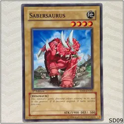 Sabersaurus - SD09-EN003 - Common 1st Edition Yugioh - Image 1