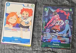 Perona Alt Art Op14 The Azure Sea’s Seven One Piece Tcg English W/ Girls Promo - Image 1