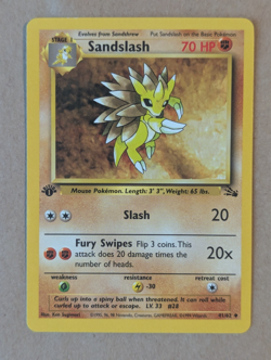 SANDSLASH 1st Edition - Fossil 41/62 - Pokemon Trading Card Game - Image 1