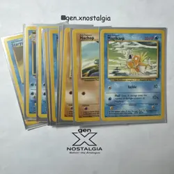 Pokemon TCG Base Set Unlimited Card Lot (9 cards) Non Holo Commons and Uncommons - Image 1