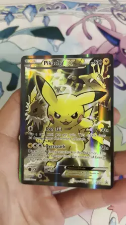 Pokemon Pikachu EX Full Art Holo Black Star Promo Card XY124 2016 Lightly Played - Image 2