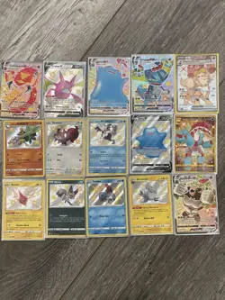 Pokemon TCG Shiny Holo Foil Full Art V, VMAX, EX Card Lot 15 Centiskorch Crobat - Image 1