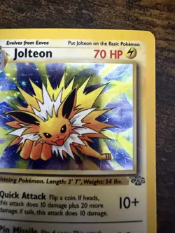 Pokemon TCG Jolteon Jungle Holo Card 4/64 Unlimited 1999 Edition - Image 2