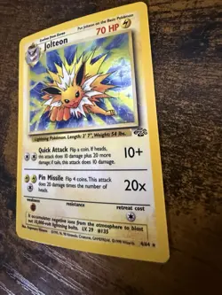 Pokemon TCG Jolteon Jungle Holo Card 4/64 Unlimited 1999 Edition - Image 5