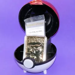 Pokemon 1999 23k Gold Plated Trading Card Burger King Promo COA - PIKACHU #25 - Image 2