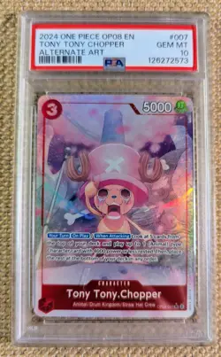 Tony Tony Chopper OP08-007 Two Legends One Piece English PSA 10 Alt Art Card - Image 1
