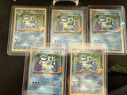 Pokemon Blastoise PCP 25th Anniversary (6) Card Lot THAI, CHINESE, JAPANESE Holo - Image 3