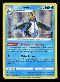 Empoleon 037/172 Holo Rare Brilliant Stars Pokemon Card - Image 1
