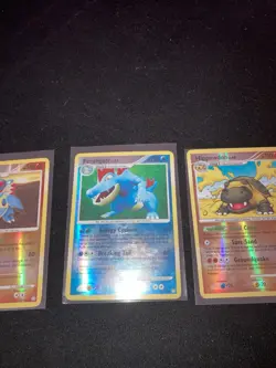 Feraligatr 8/123 Rare Reverse Holo Diamond & Pearl Pokemon Card MP 2007 + Extras - Image 3
