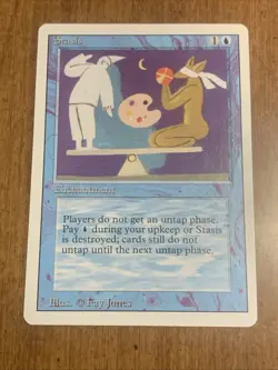 1994 Magic: The Gathering - Revised(3rd) - STASIS 🔵 - Vintage Rare - NM - Image 1