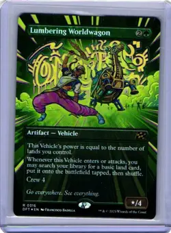 Lumbering Worldwagon (Borderless) foil - Aetherdrift 0316 - Image 1