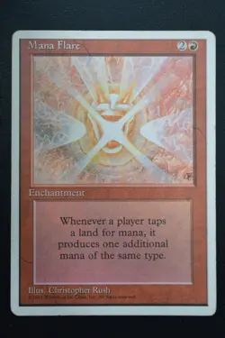 Magic The Gathering MTG MANA FLARE Fourth Edition HP Heavily Played - Image 1