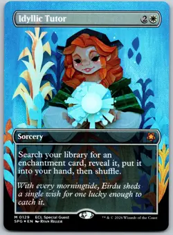 Idyllic Tutor (Borderless) Foil M Special Guests 129 NM - Image 1