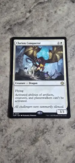 Clarion Conqueror Tarkir: Dragonstorm Regular Creature Dragon Rare MTG NM - Image 1