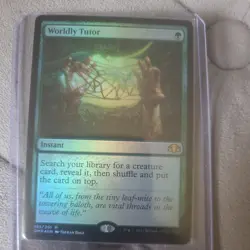 1x Worldly Tutor, Foil, Dominaria Remastered, Magic MTG NM - Image 1