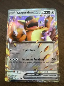 Pokemon Kangaskhan ex 115/165 Sv: Scarlet & Violet 151 Double Rare Holo - Image 1