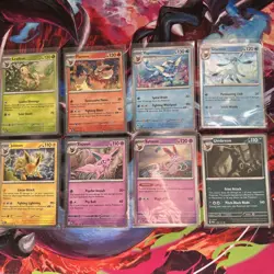 Pokemon Prismatic Evolutions Eeveelution Cosmos Holo Costco Mini Tin Promo Set - Image 1