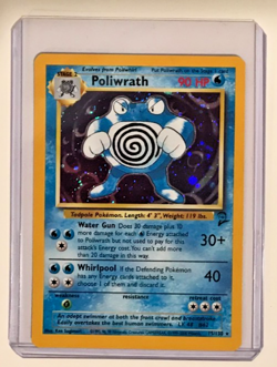 Pokemon Base 2 Poliwrath 15/130 Foil Holo Rare 90 HP NMM Unplayed WOTC 2000 - Image 2
