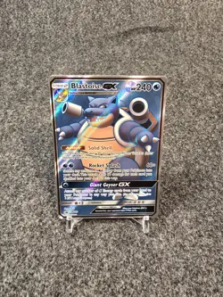 Pokemon TCG Blastoise GX SM189 Black Star Promo Moderate Play - Image 1