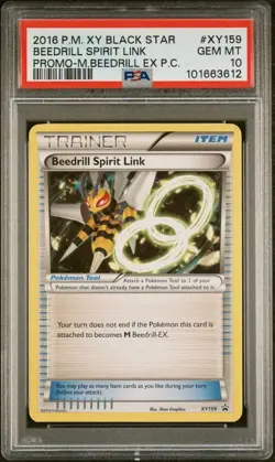PSA 10 Gem Mint 2016 Pokemon XY Black Star Promo Beedrill Spirit Link XY159 - Image 1
