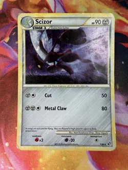 Scizor 7/90 HP-DMG Holo Rare HGSS Undaunted 2010 Pokemon TCG - Image 1