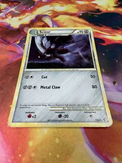 Scizor 7/90 HP-DMG Holo Rare HGSS Undaunted 2010 Pokemon TCG - Image 2