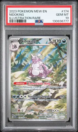 2023 POKEMON MEW EN-151 ILLUSTRATION RARE #174 NIDOKING PSA 10 - Image 1