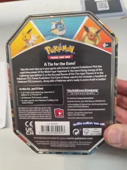 Pokemon TCG Eevee Evolutions Tin 2021 [ Flareon V Edition ] [Evolving Skies] - Image 2