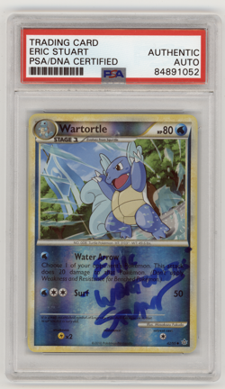 PSA Signed Eric Stuart Pokemon Wartortle 42/95 Unleashed Reverse Holo - Image 1