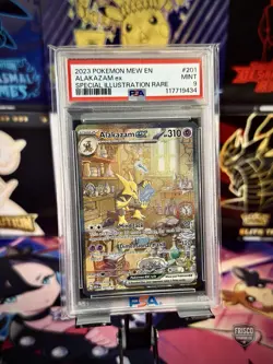 2023 Pokemon 151 Alakazam ex #201 Special Illustration Rare SIR PSA 9 MINT - Image 1