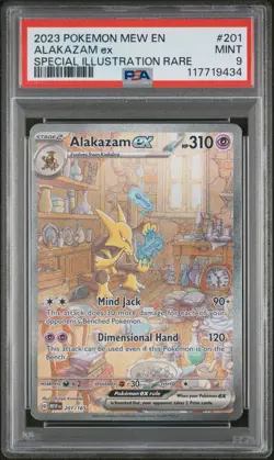 2023 Pokemon 151 Alakazam ex #201 Special Illustration Rare SIR PSA 9 MINT - Image 2