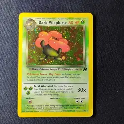 Pokemon TCG Dark Vileplume Team Rocket 13/82 Unlimited Holo Rare LP Swirl - Image 1