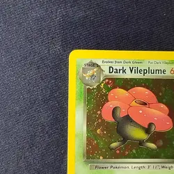 Pokemon TCG Dark Vileplume Team Rocket 13/82 Unlimited Holo Rare LP Swirl - Image 2