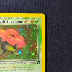 Pokemon TCG Dark Vileplume Team Rocket 13/82 Unlimited Holo Rare LP Swirl - Image 3