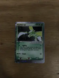 Vintage Pokemon TCG Scyther EX 102/109 Ultra Rare Full Holo Ruby & Sapphire - Image 2