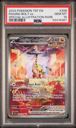 Raging Bolt ex 208 Temporal Forces SIR Special Illustration Rare PSA 10 GEM MINT - Image 1