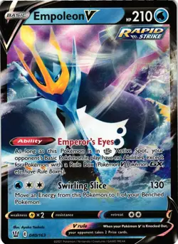 Pokemon TCG Empoleon V Sword & Shield Battle Styles 040/163 Holo Ultra Rare NM - Image 1