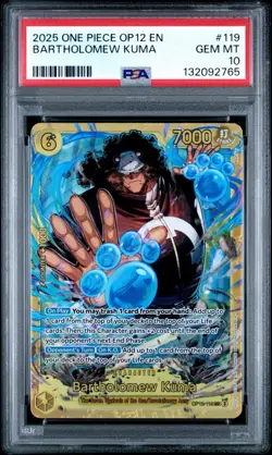 2025 ONE PIECE OP12-LEGACY OF THE MASTER #119 BARTHOLOMEW KUMA PSA 10 - Image 1
